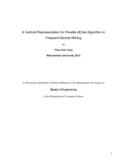 A Vertical Representation for Parallel dEclat Algorithm in Frequent