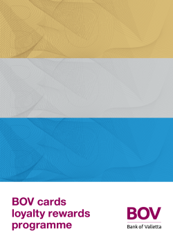 BOV cards loyalty rewards programme