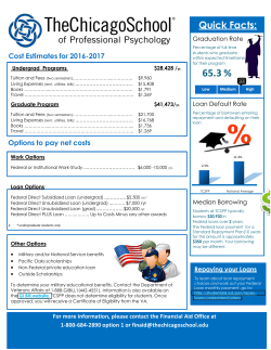 The Chicago School of Professional Psychology Cost Estimate 2015