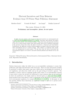 Electoral Incentives and Firm Behavior Evidence