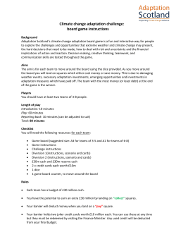 Climate change adaptation challenge: board game instructions