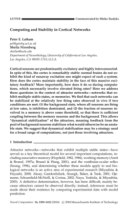 Computing and Stability in Cortical Networks