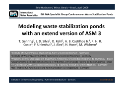 Modeling waste stabilization ponds with an extend version of ASM 3