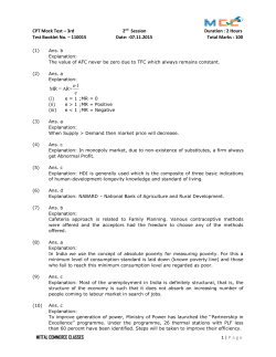 CPT Mock Test &ndash; 3rd 2nd Session Duration : 2 Hours Test Booklet