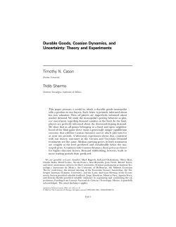 Durable Goods, Coasian Dynamics, and Uncertainty: Theory and