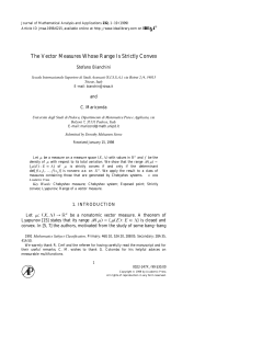 The Vector Measures Whose Range Is Strictly Convex