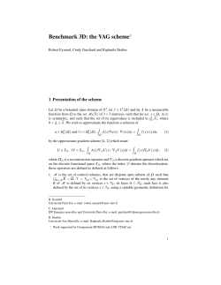 Benchmark 3D: the VAG scheme