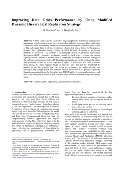 Keywords: Data Grid, Data Replication, Access Pattern, Simulation.