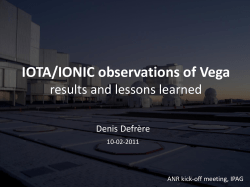 IOTA/IONIC observations of Vega