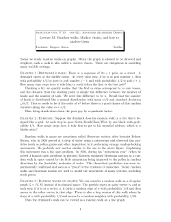 Lecture 12: Random walks, Markov chains, and