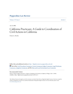 A Guide to Coordination of Civil Actions in California