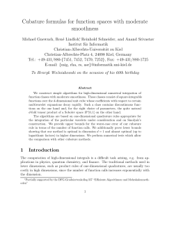 Cubature formulas for function spaces with moderate smoothness