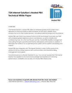 724 Internet Solution architected the Hosted PBX service in a