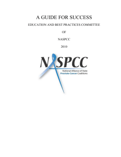 a guide for success - National Alliance of State Prostate Cancer