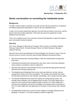 Sector conversation on converting the residential zones