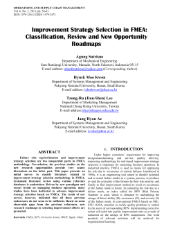 Improvement Strategy Selection in FMEA: Classification, Review and