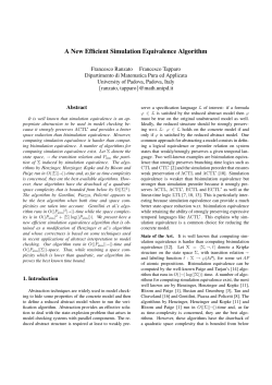 A New Efficient Simulation Equivalence Algorithm