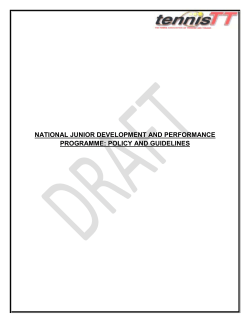 PLAYER`S Selection Criteria for the NJDPP