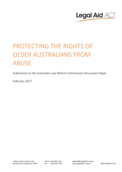 Legal Aid ACT - Australian Law Reform Commission