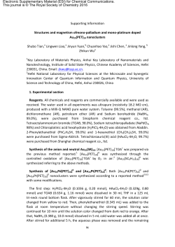 Supporting Information Structures and magnetism ofmono