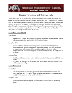 Process, Perception, and Outcome Data