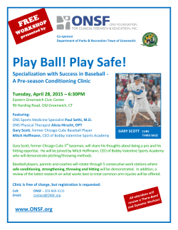 Play Ball! Play Safe! - Greenwich United Way