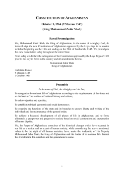 Constitution of Afghanistan (1964 | 1343)