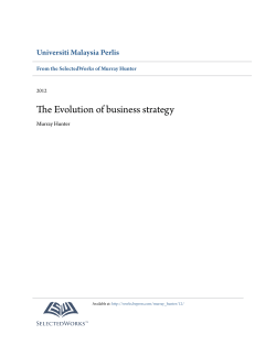 The Evolution of business strategy - SelectedWorks