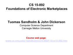 Introduction - Carnegie Mellon School of Computer Science