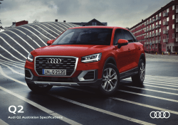 Audi Q2 Australian Specifications