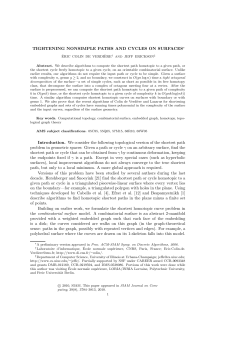 TIGHTENING NONSIMPLE PATHS AND CYCLES ON SURFACES