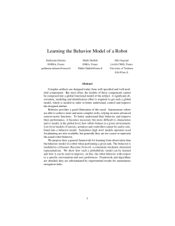Learning the Behavior Model of a Robot - LAAS-CNRS