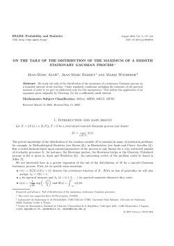 On the tails of the distribution of the maximum of a smooth stationary