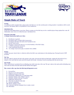Simple Rules of Touch 2015