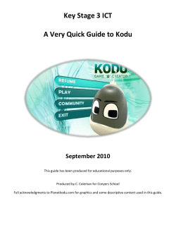 Programming the Kodu