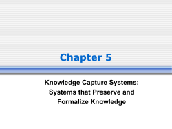 Chapter 5 KM Capturing Systems