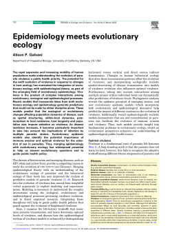 Epidemiology meets evolutionary ecology