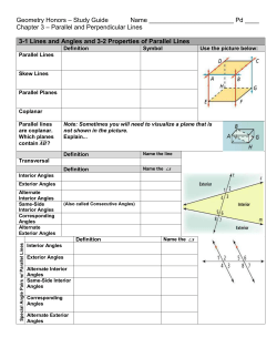 3-3 Proving Lines Parallel