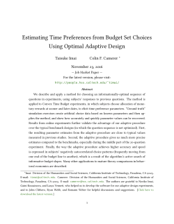 Estimating Time Preferences from Budget Set Choices Using