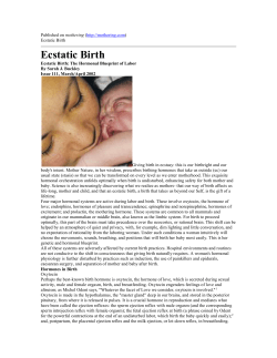 Esctatic Birth - Protecting Normal Birth
