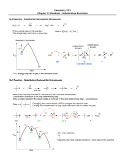 Ch 11 Substitution Reactions