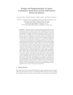 Design and Implementation of Agent Community based Peer