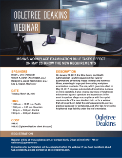 OGLETREE DEAKINS WEBINAR