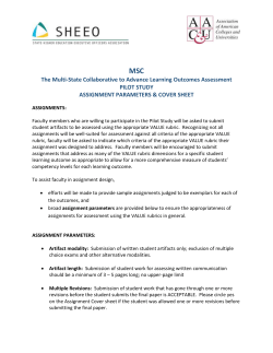 MSC The Multi-State Collaborative to Advance Learning Outcomes