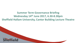 Summer Term Governance Briefing Presentation