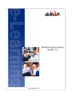 SkillPort Quick Start Guide 7.2