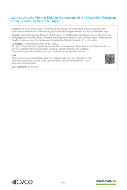 Address given by Helmut Kohl on the outcome of the