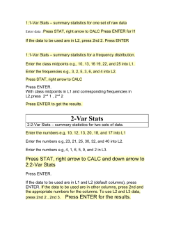 TI Calculator Tutorials