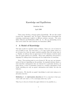 Knowledge and Equilibrium