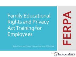 FERPA Training for Employees - Independence Community College